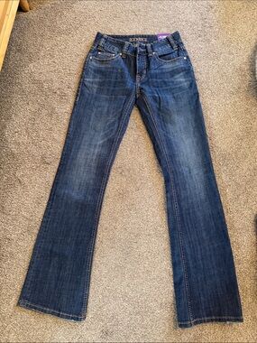 Rock & Roll Cowgirl Dark Blue Flare Jeans